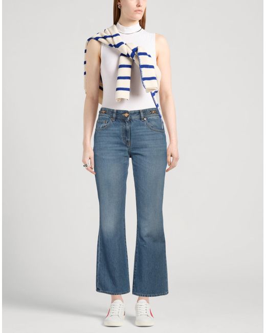 Versace Blue Jeans Cotton, Calfskin