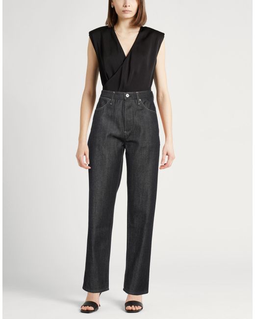 Jil Sander Gray High-Rise Tapered Cotton Jeans