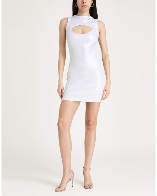 Off-White c/o Virgil Abloh White Mini Dress Cotton, Elastane