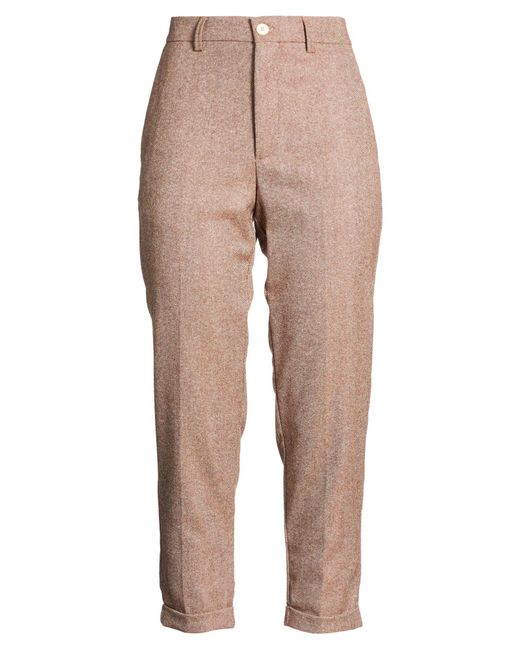 People Natural Tan Pants Wool