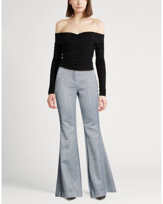 Lardini Blue Slate Pants Virgin Wool, Linen, Elastane