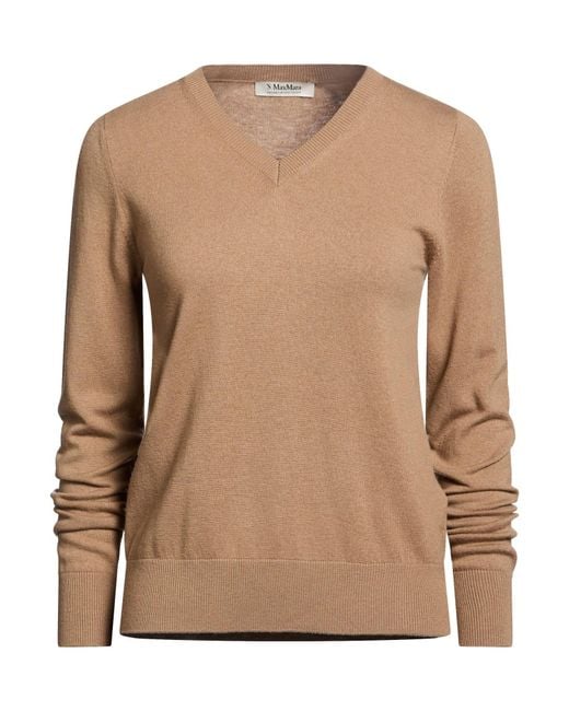 Max Mara Brown Camel Sweater Wool
