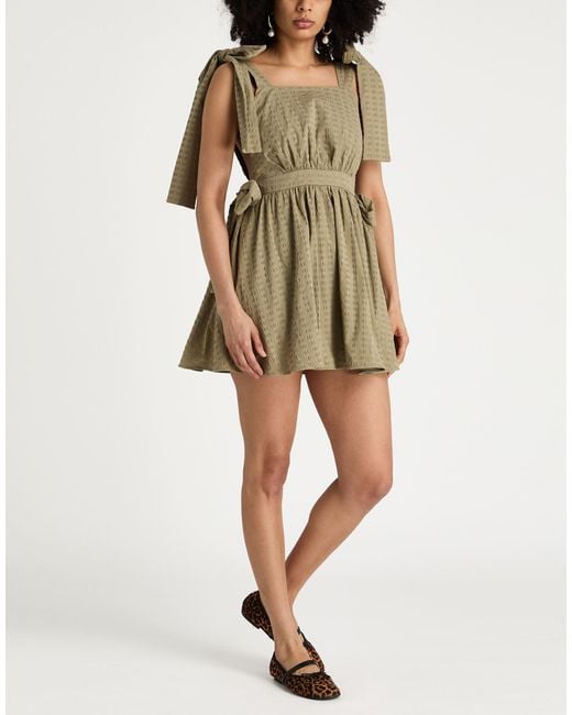 MSGM Natural Mini Dress Cotton, Elastane