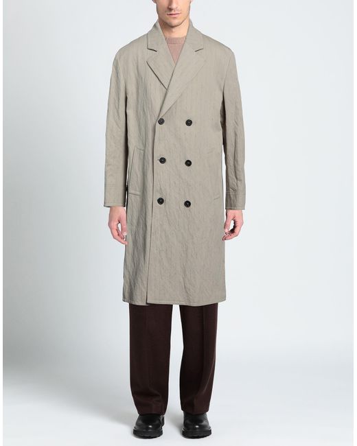 John Varvatos Gray Overcoat & Trench Coat for men