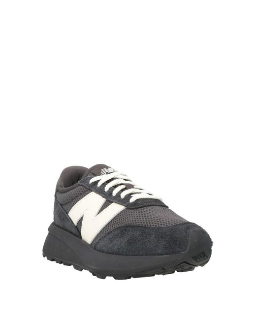 New Balance Black Sneakers Leather, Textile Fibers for men