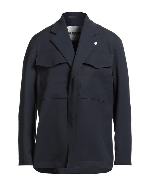 Jil Sander Blue Midnight Jacket Wool for men