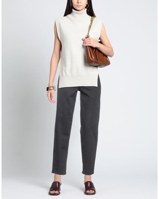 Pinko Gray Denim Trousers