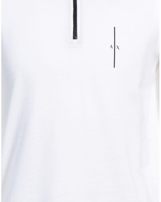 Armani Exchange White Polo Shirt for men