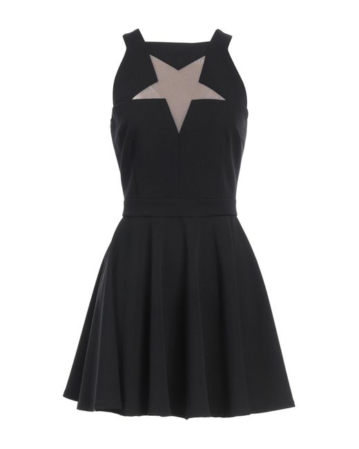 Versace Black Mini Dress Polyester, Elastane