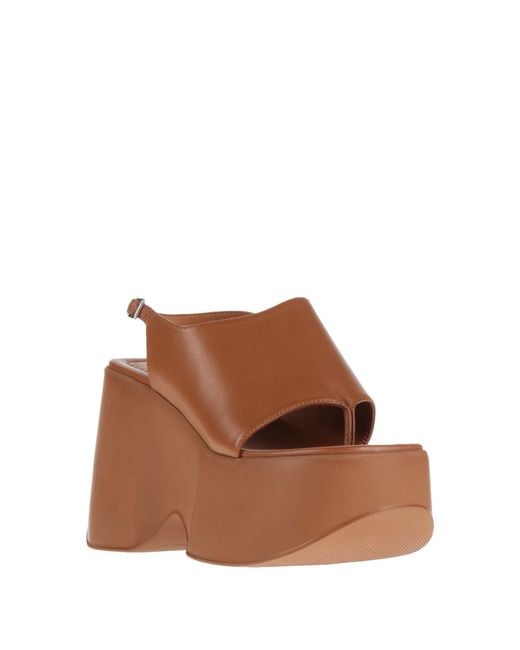 Vic Matié Brown Tan Thong Sandal Leather