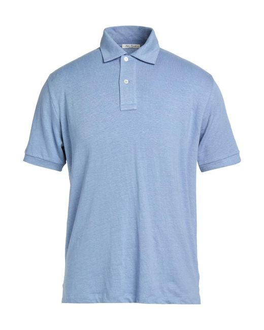 STEFAN BRANDT Blue Light Polo Shirt Linen, Elastane for men