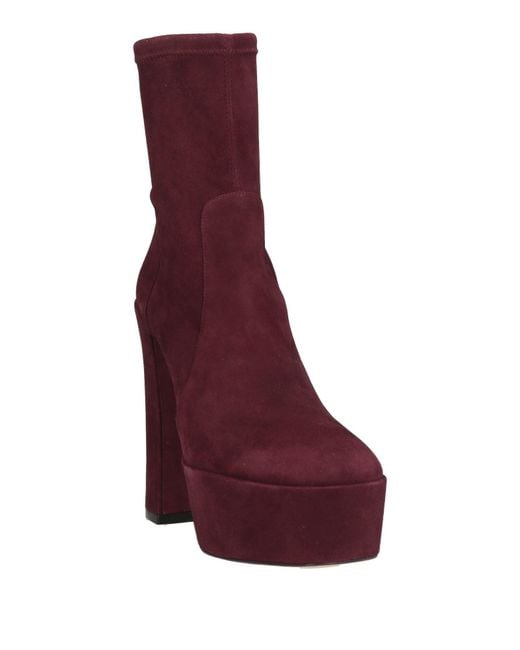 Stuart Weitzman Purple Stiefelette