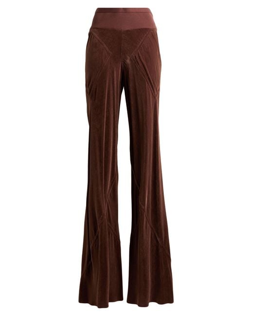 Rick Owens Brown Pants Viscose, Silk