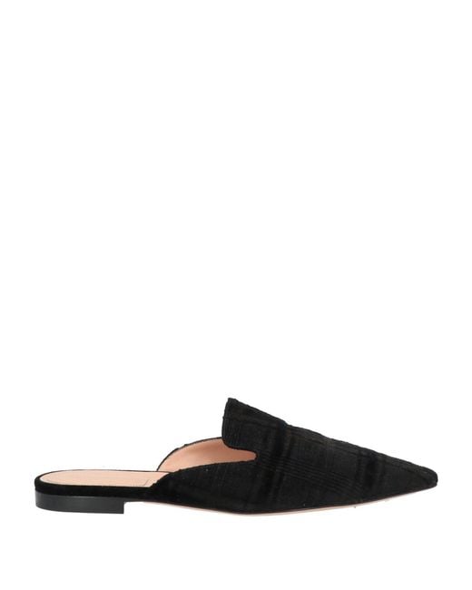 Alberta Ferretti Black Mules & Clogs Textile Fibers