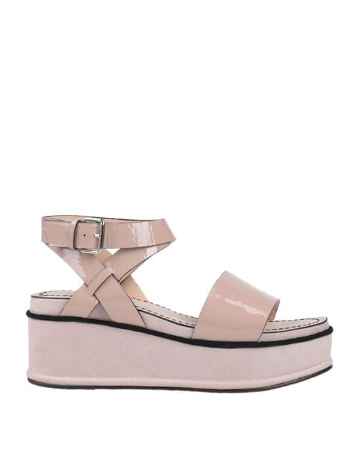 Elvio Zanon Leather Sandals in Pink - Lyst