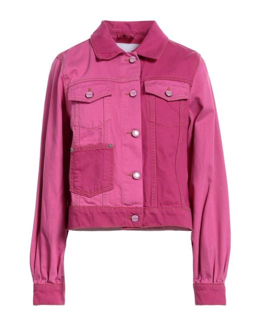 Ganni Pink Denim Outerwear