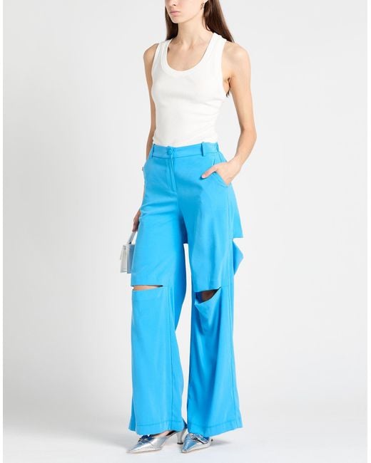 Jijil Blue Pants Viscose, Polyester