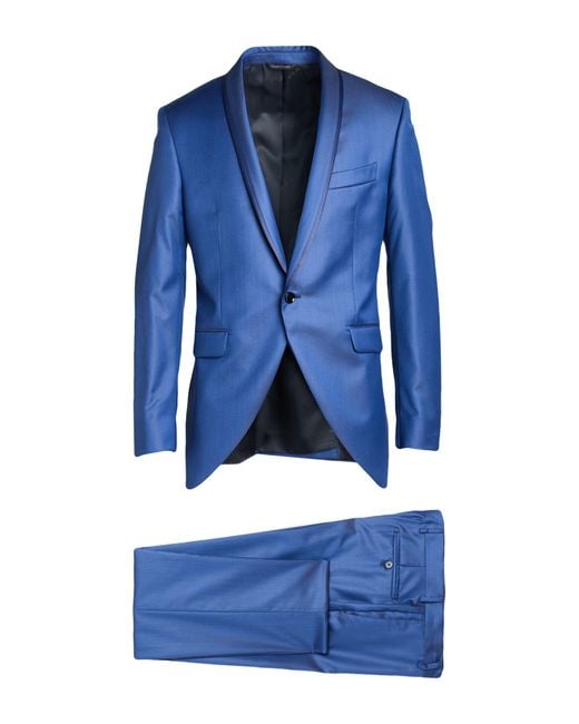 Carlo Pignatelli Blue Suit Virgin Wool, Polyester, Cotton, Modal for men
