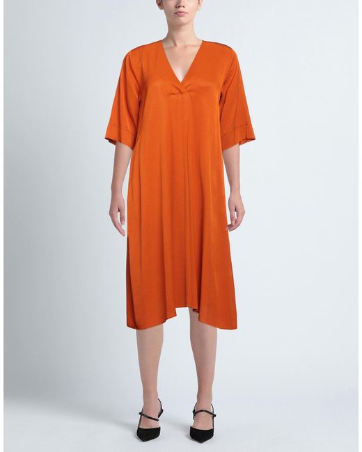 Beatrice B. Orange Midi Dress