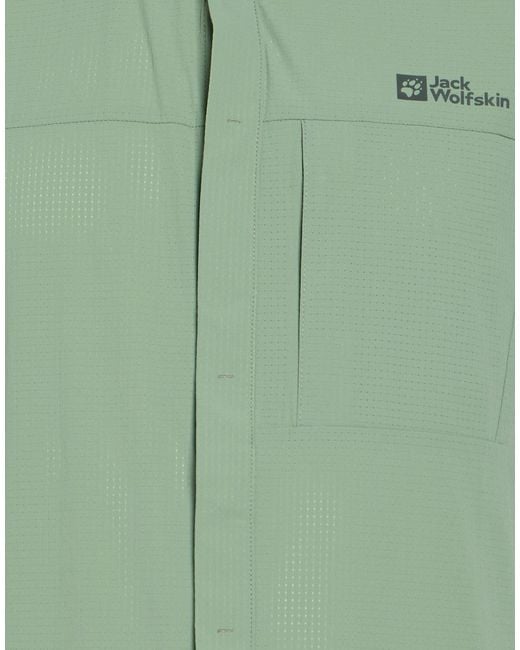 Jack Wolfskin Green Shirt Polyamide, Elastane for men