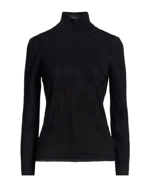 Gran Sasso Black Per Mocerino 1949 Turtleneck Virgin Wool