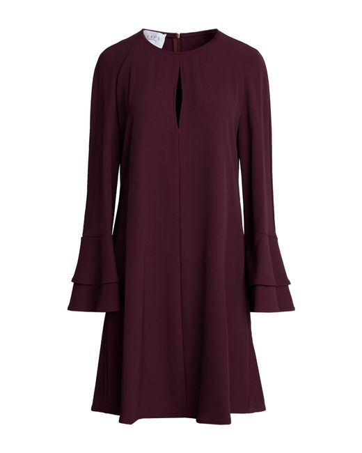 Kaos Purple Midi Dress Polyester, Elastane