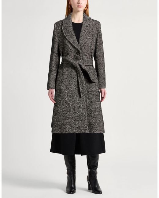 Pennyblack Gray Coat Wool, Polyester, Polyamide, Silk, Acrylic