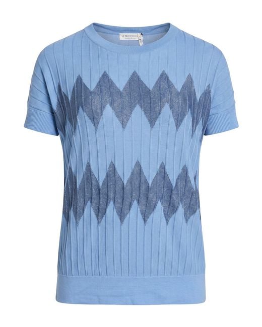 Le Tricot Perugia Blue Sweater Viscose, Polyester