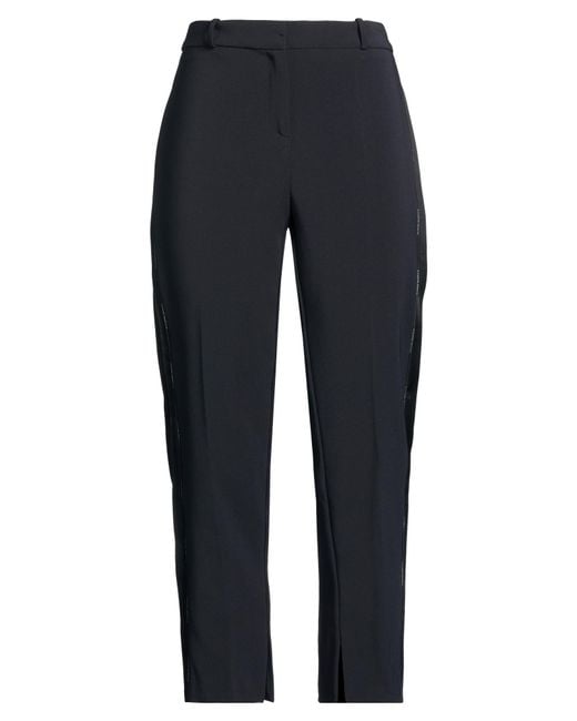 Elisabetta Franchi Blue Pants Polyester, Elastane