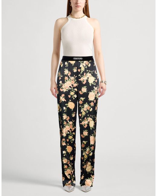 Tom Ford Black Pants Silk, Elastane