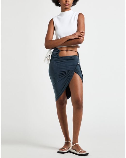 Jacquemus Blue Mini Skirt Cupro, Elastane