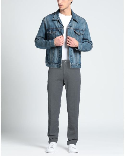 Mason's Gray Midnight Pants Cotton, Elastane for men