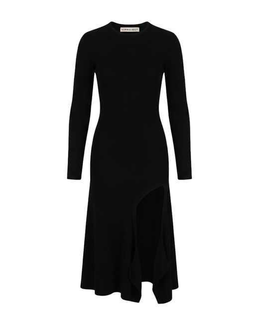 Y. Project Black Maxi Dress Viscose, Polyester