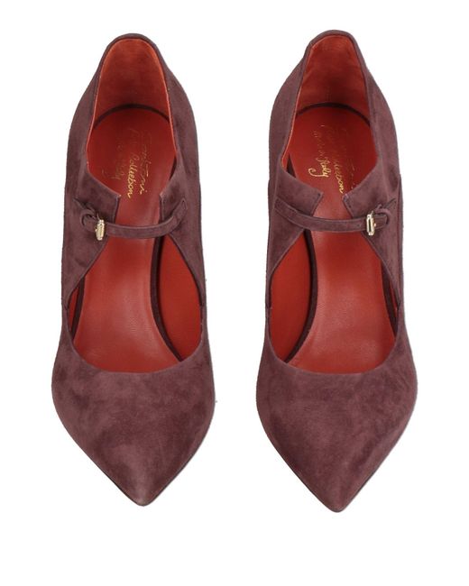 Santoni Purple Pumps Leather