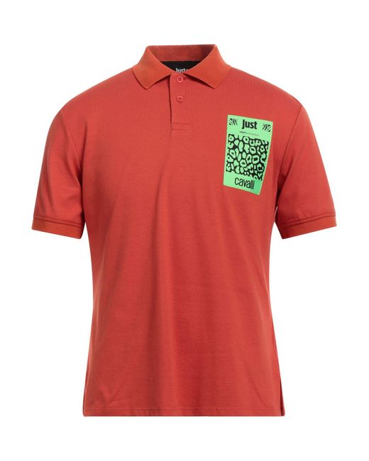 Just Cavalli Red Polo Shirt for men