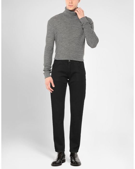 Stilosophy Black Pants Cotton, Elastane for men