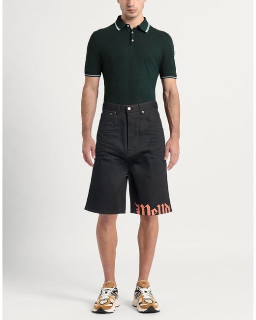 we11done Black Shorts & Bermuda Shorts for men