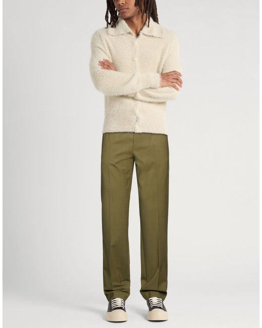 MSGM Green Military Pants Virgin Wool, Elastane for men