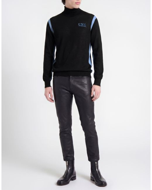 CoSTUME NATIONAL Black Turtleneck Acrylic, Wool for men