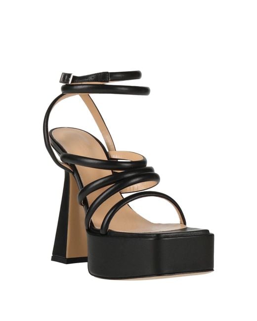Mach & Mach Black Sandals Leather