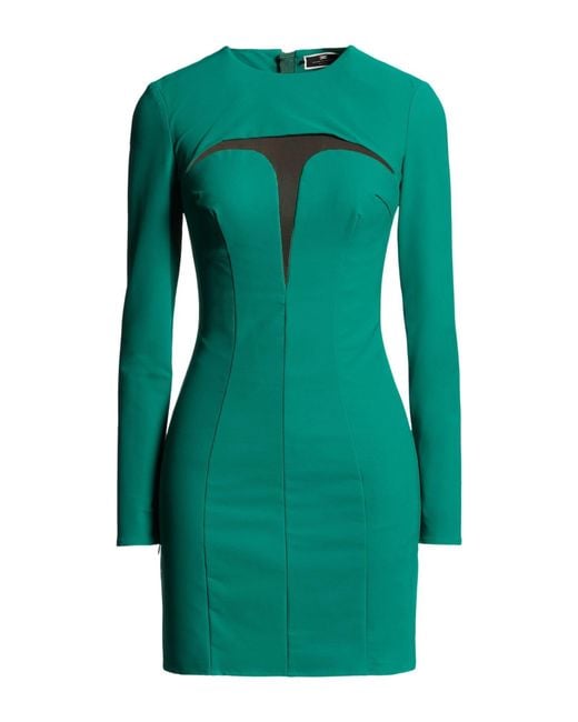 Elisabetta Franchi Green Mini Dress Polyamide, Elastane