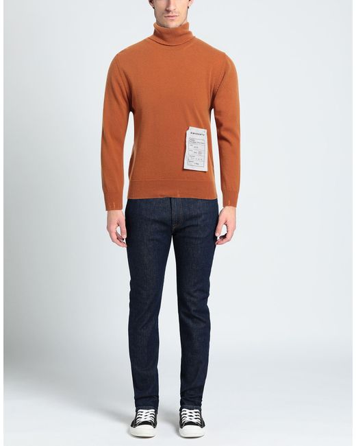 Amaranto Brown Turtleneck for men