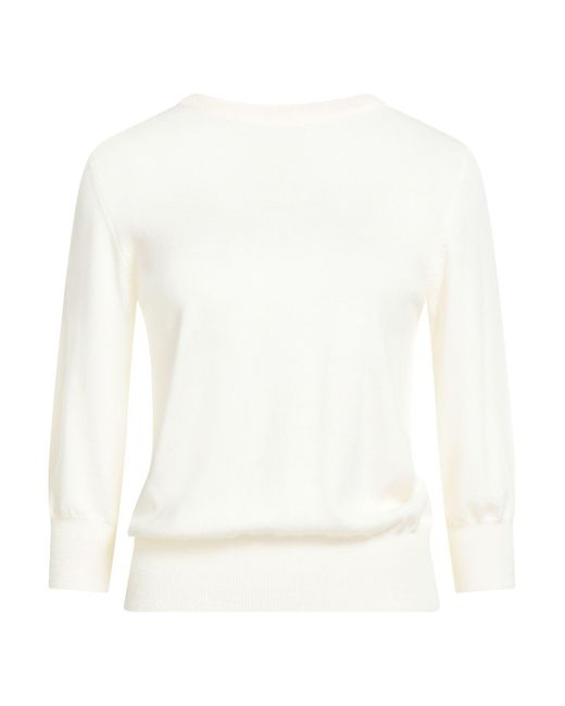 Aragona White Sweater Merino Wool