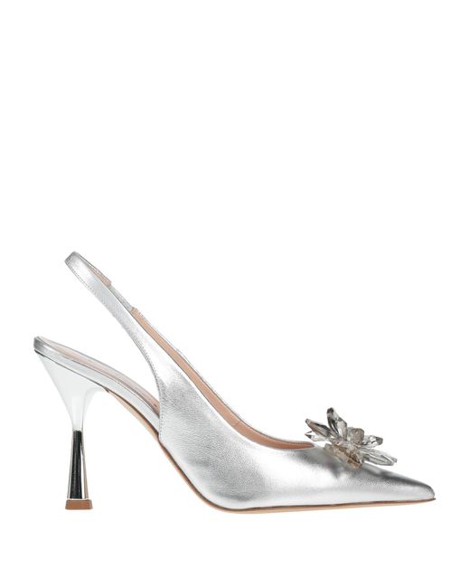 Tiffi White Pumps Leather