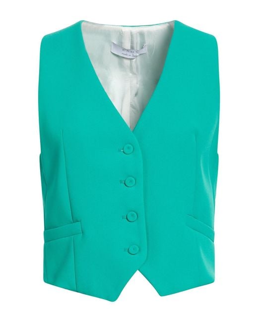 Kaos Green Emerald Tailored Vest Polyester, Elastane