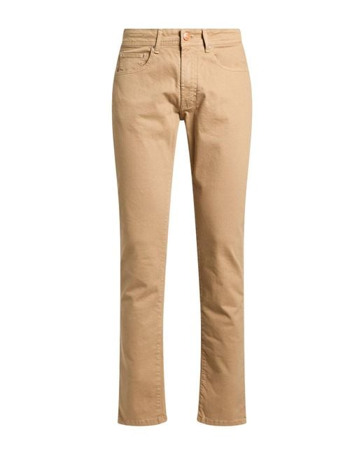 Manuel Ritz Natural Pants Cotton, Elastane for men