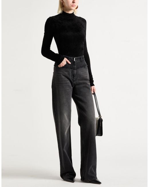Versace Black Turtleneck Viscose, Polyamide