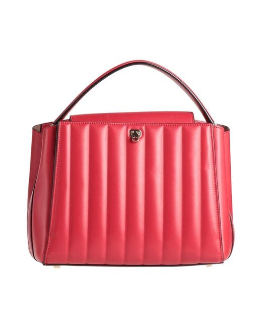 Valextra Red Brera Medium -- Handbag Calfskin