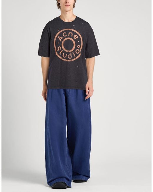 Acne Black Slate T-Shirt Cotton, Polyester for men
