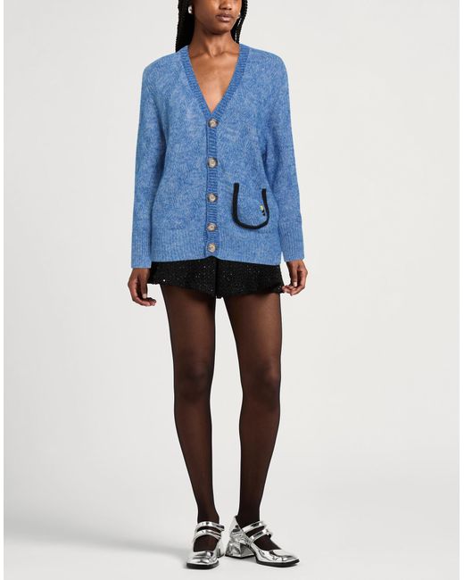 Cormio Blue Cardigan Wool, Mohair Wool, Alpaca Wool, Polyamide